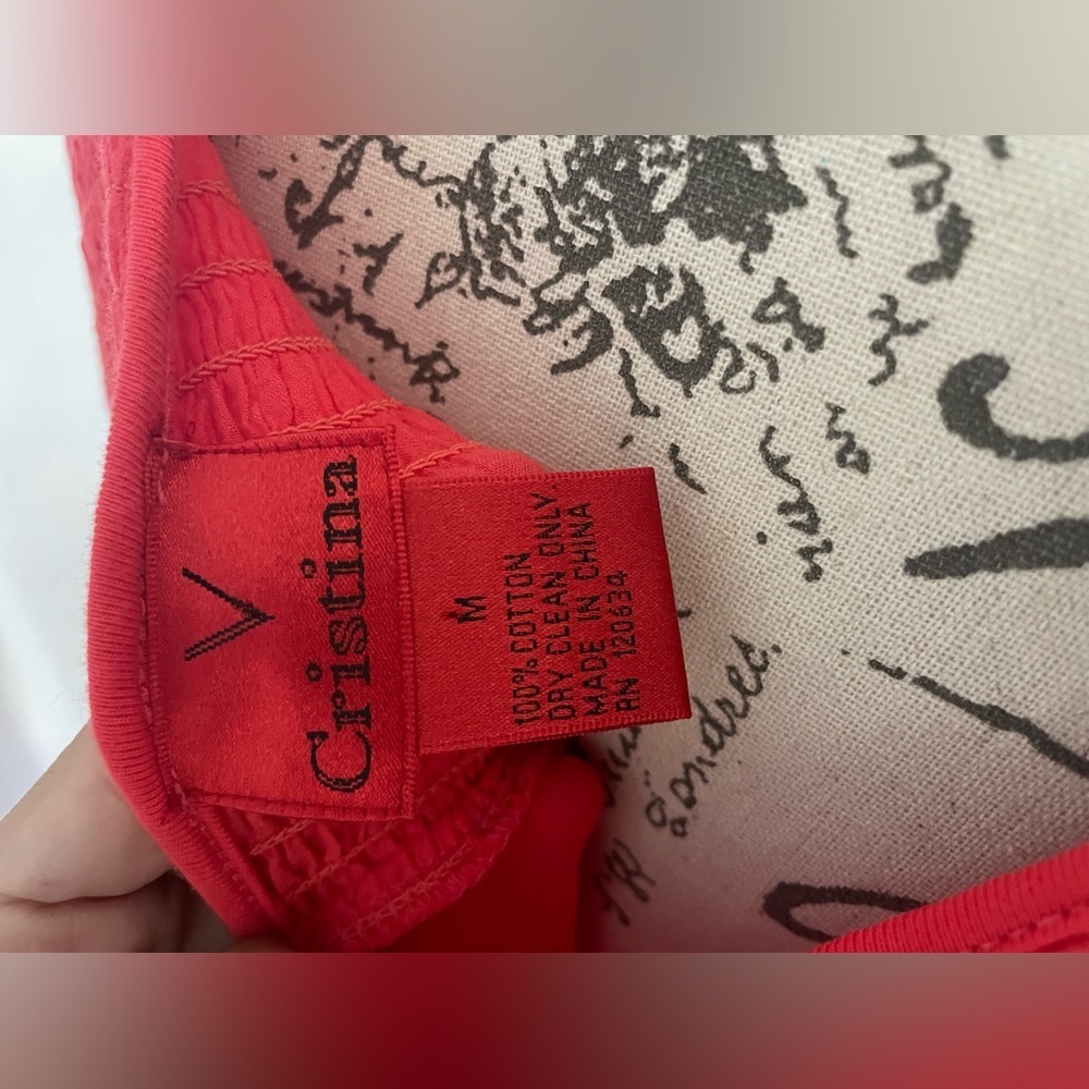 V Cristina Coral Sleeveless dress Tiered Lace
Inserts Smocked Bodice SZ … - Picture 7 of 7